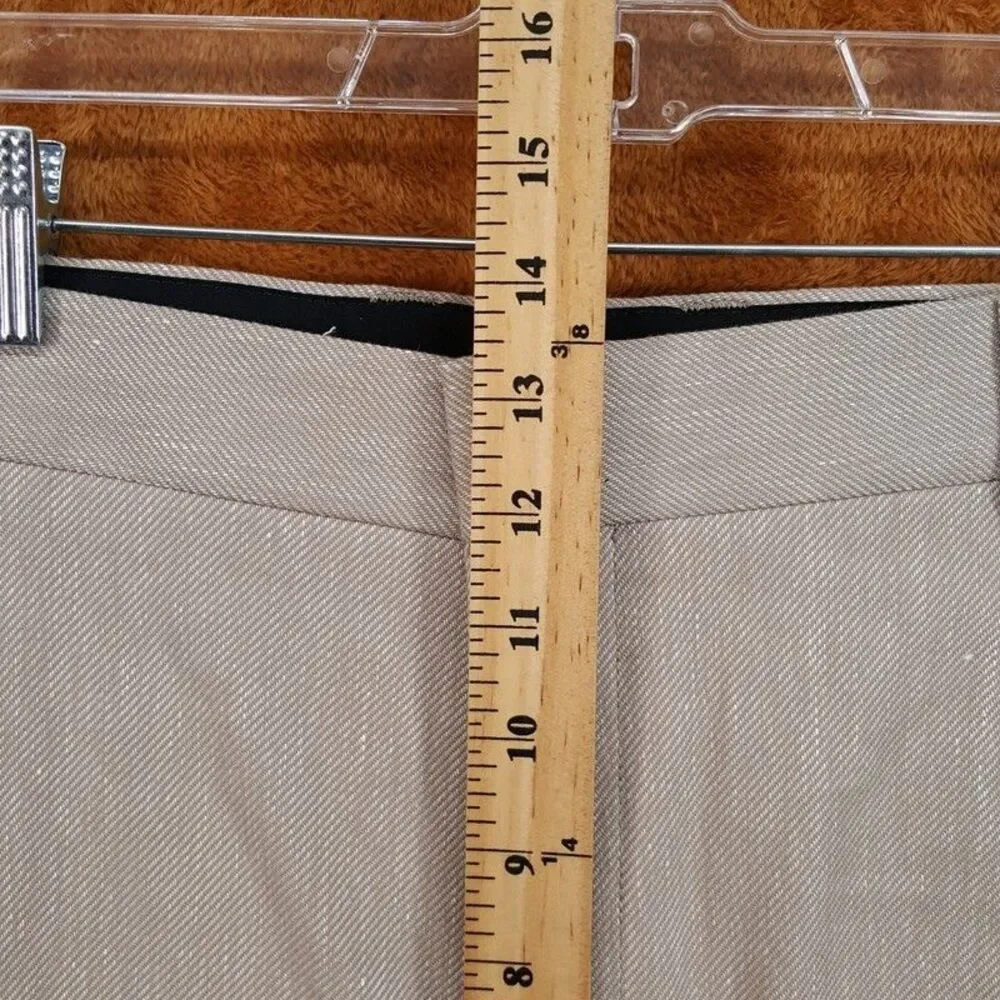 HUGO BOSS Pants Mens Sz 36 Tan Pleated Unfinished Hem Trouser FLORUS $198